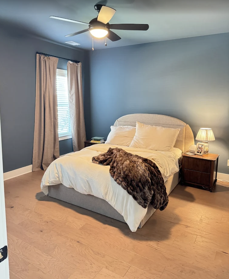 Hand-painted bedroom interior